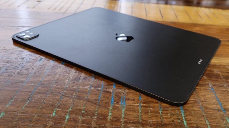 iPad Pro 13-inch with M4 chip on a wooden table