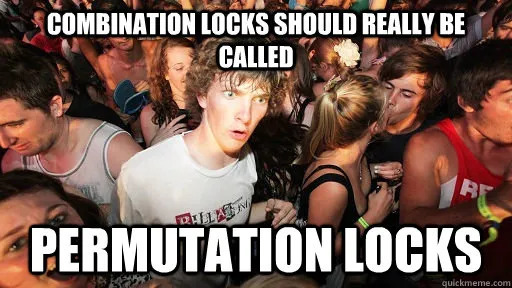 Permutation locks