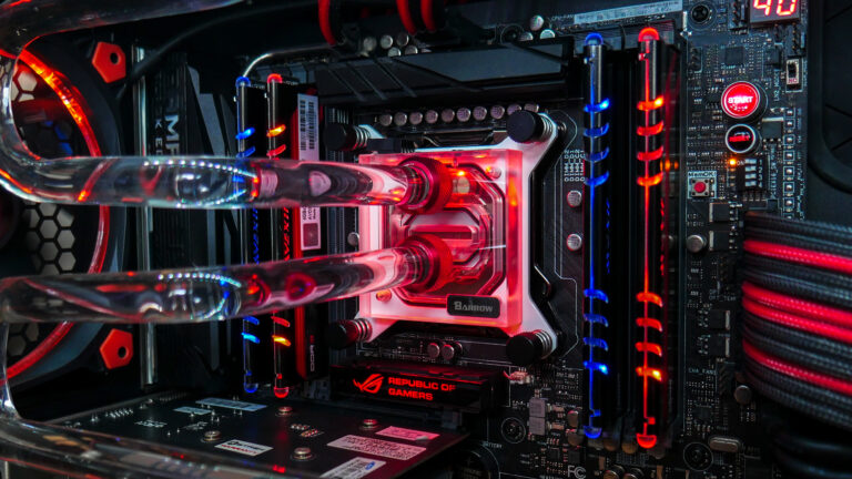 High-end CPU cooler in a desktop PC