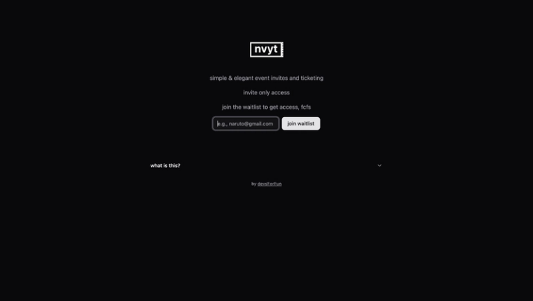 Dark webpage with a simple design for