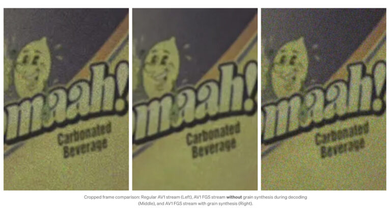 Three crops of a movie still showing the effect of Netflix