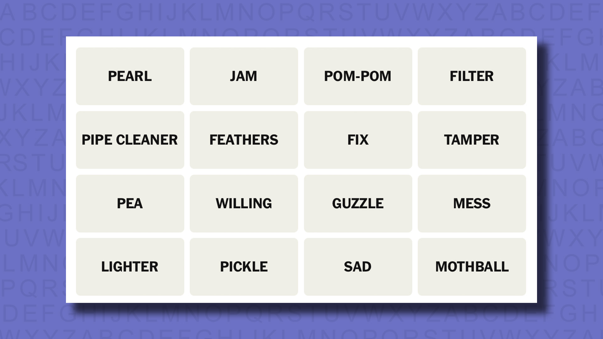 NYT Connections hints for game 806 on a purple background