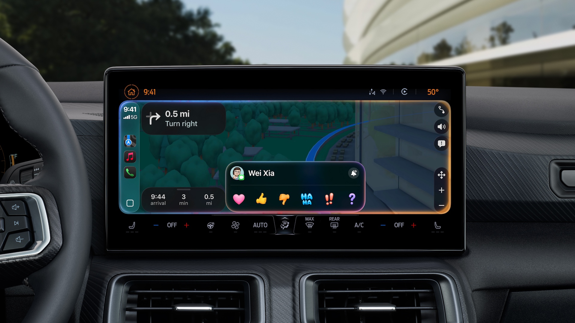 Apple CarPlay iOS 26 Tapback