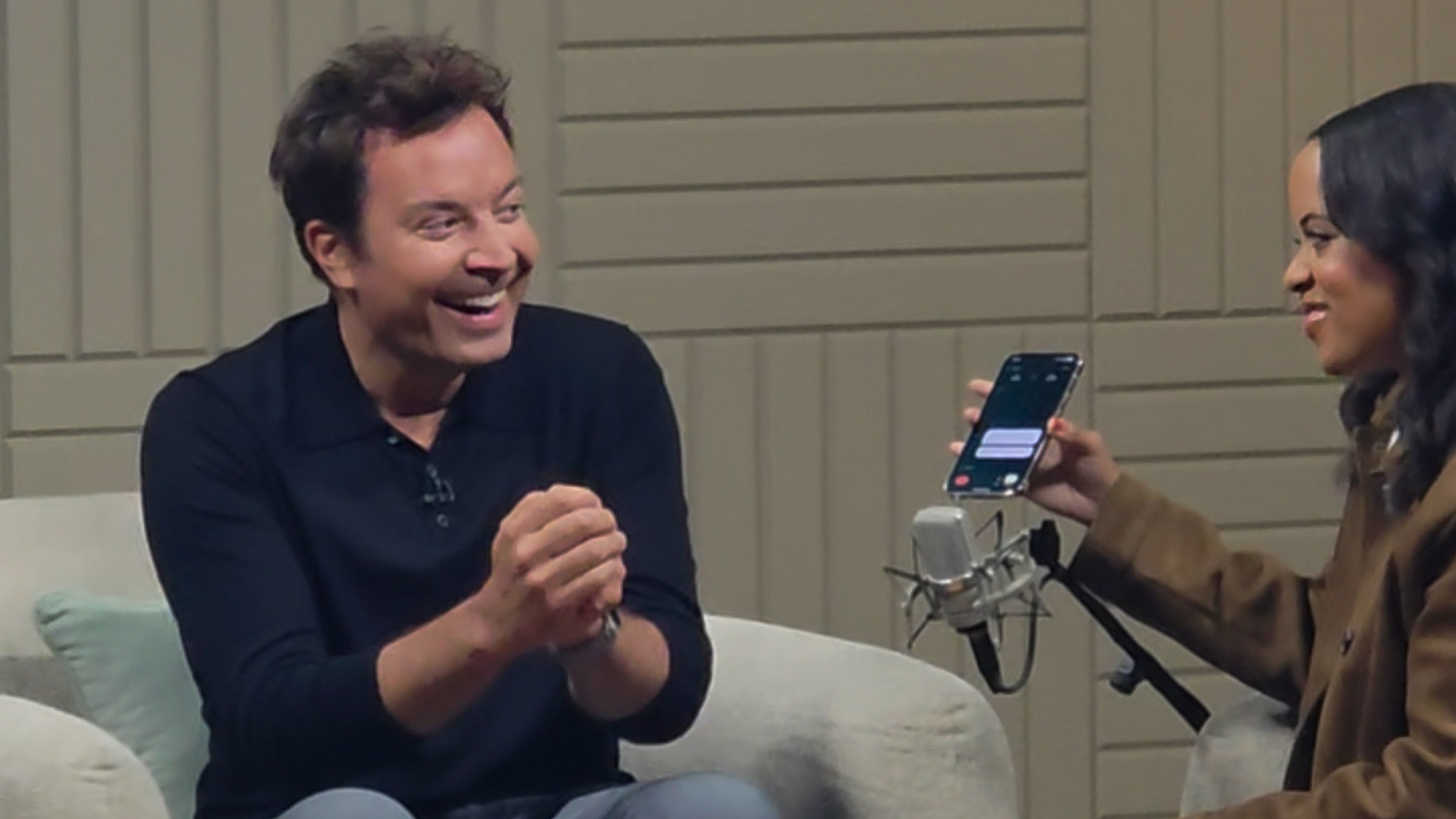 Jimmy Fallon reacts to live translation with his voice