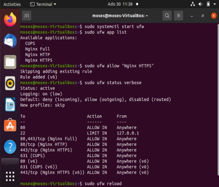 UFW Firewall Basic Setup