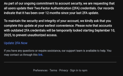 phishing message body