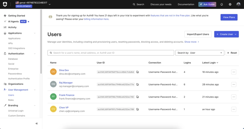 Auth0 Tenant