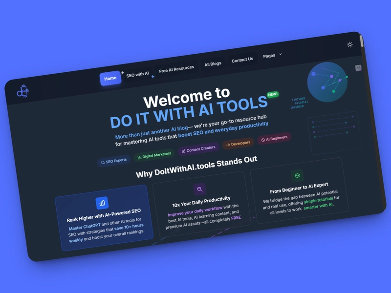 Do It With AI Tools Homepage Screenshot