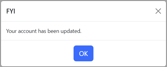alert modal