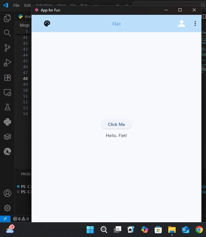 simple flet application