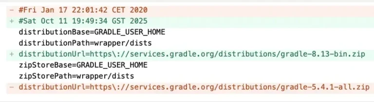 Gradle version upgrade