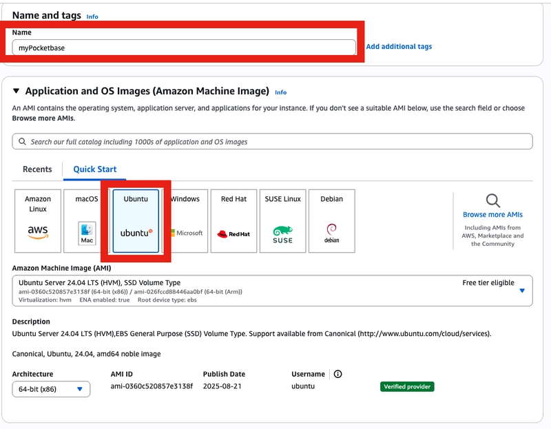 Choose your instance name & distribution