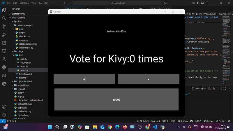 kivy counter app
