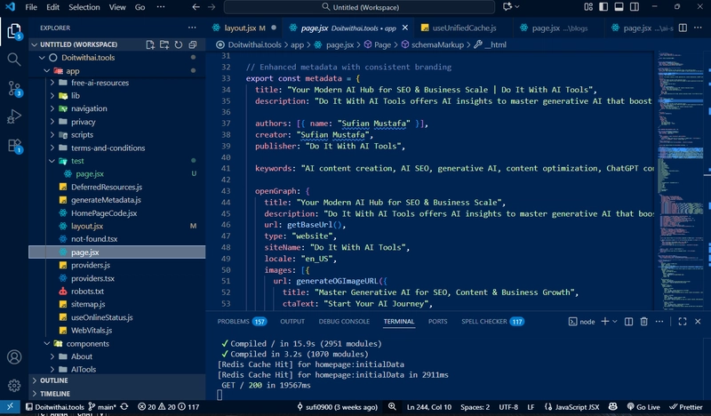 Meta tags in Nextjs Component