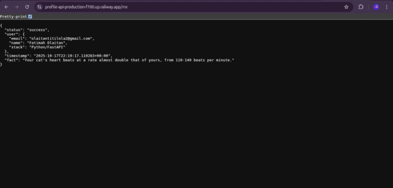 API response in browser(JSON)