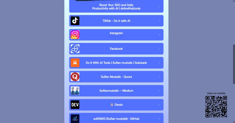 linktree of Do It With AI Tools