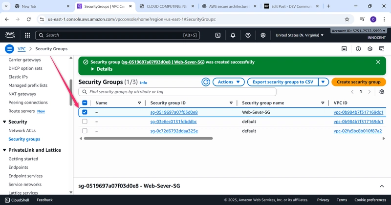 Security group running