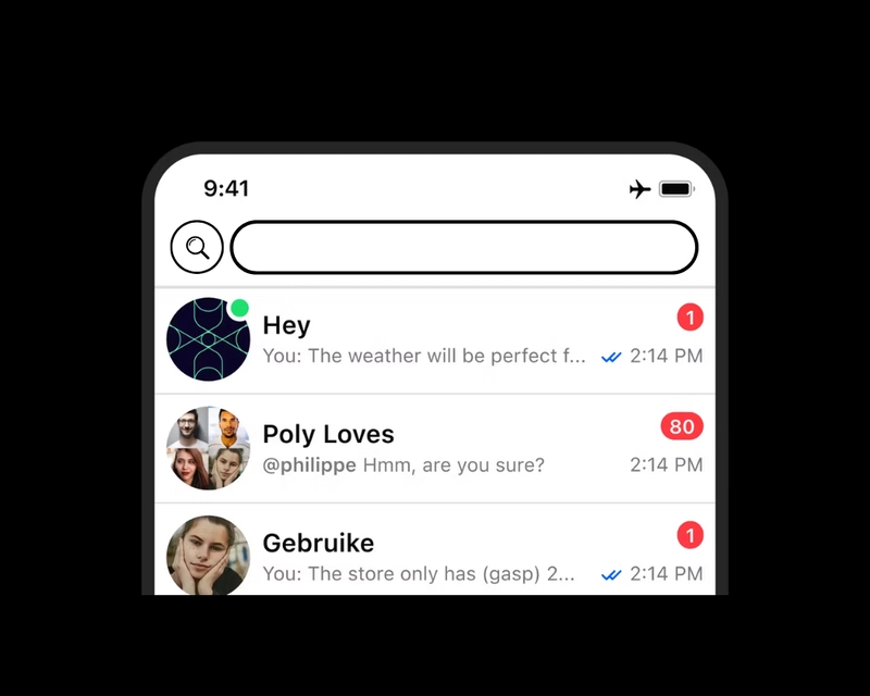 Message searchability