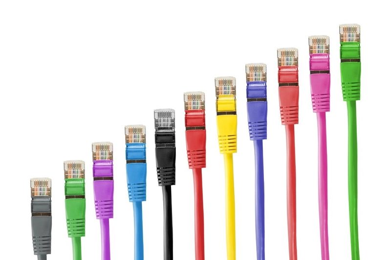 Image network cables in different colors