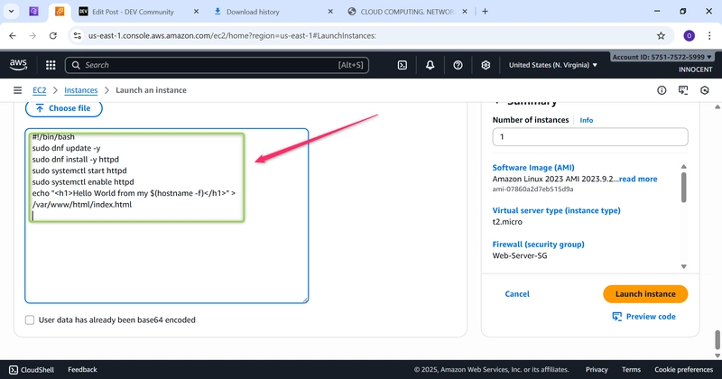Encoded commands and Bashed directly on Advance details indicated with green square