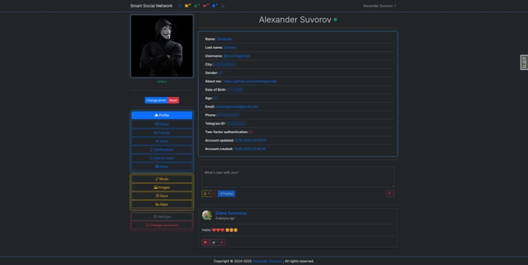 Smart Social Network Screenshot