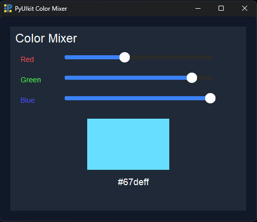 Color Mixer Example
