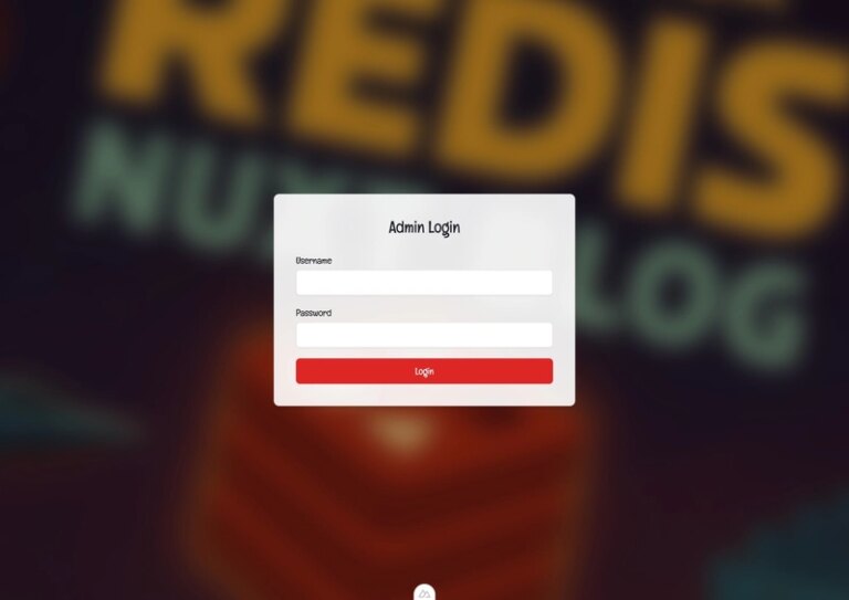 Redis Blog Admin Login