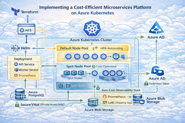 Implementing cost-efficient microservices on AKS