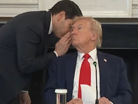 Secretary of State Marco Rubio and President Trump. Image: Creative Commons