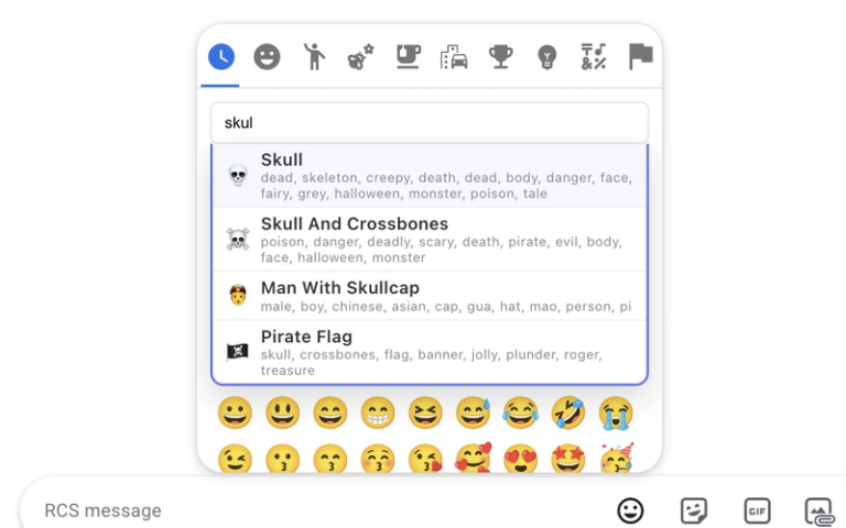 Messages for Web Emoji Search