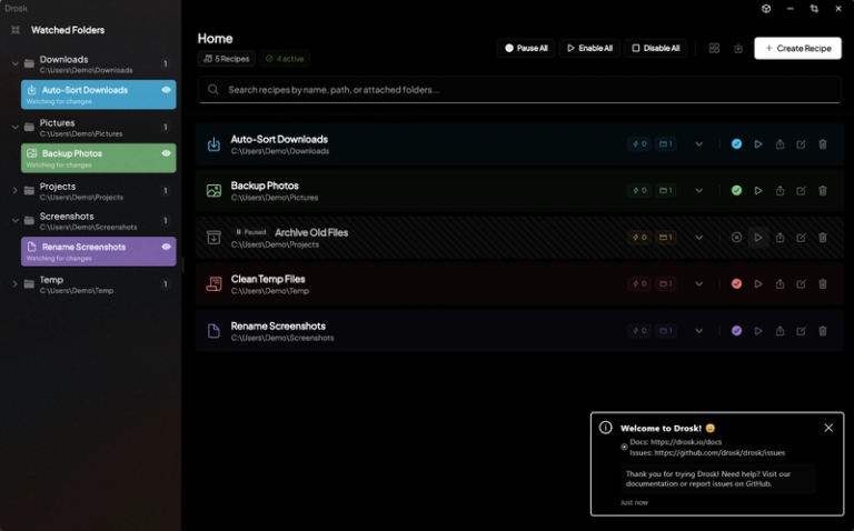 building Drosk – your smart desktop file organizer
