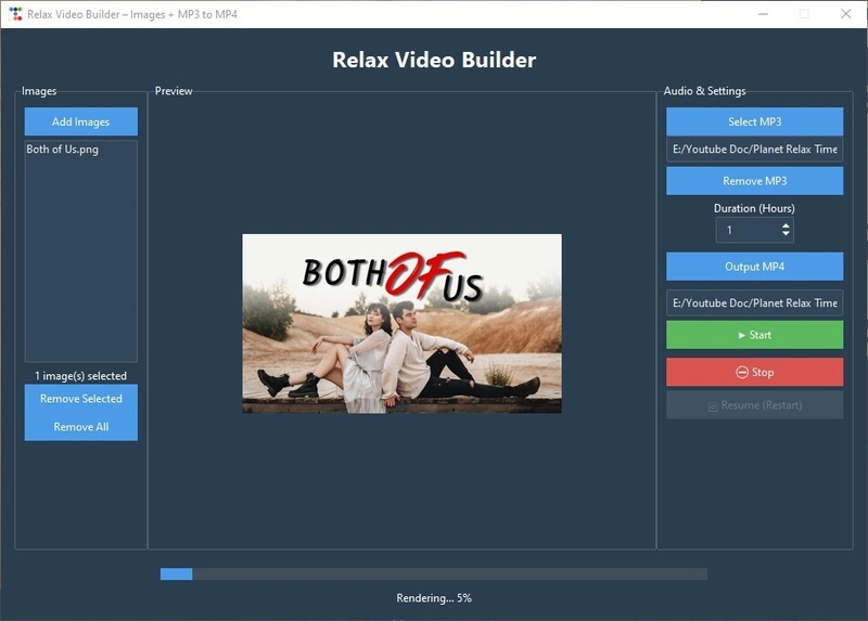 Relax Video Builder – Images + MP3 to MP4